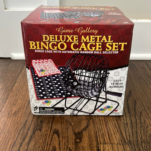 Game gallery Games Deluxe Metal Bingo Cage Set Preowned Unused